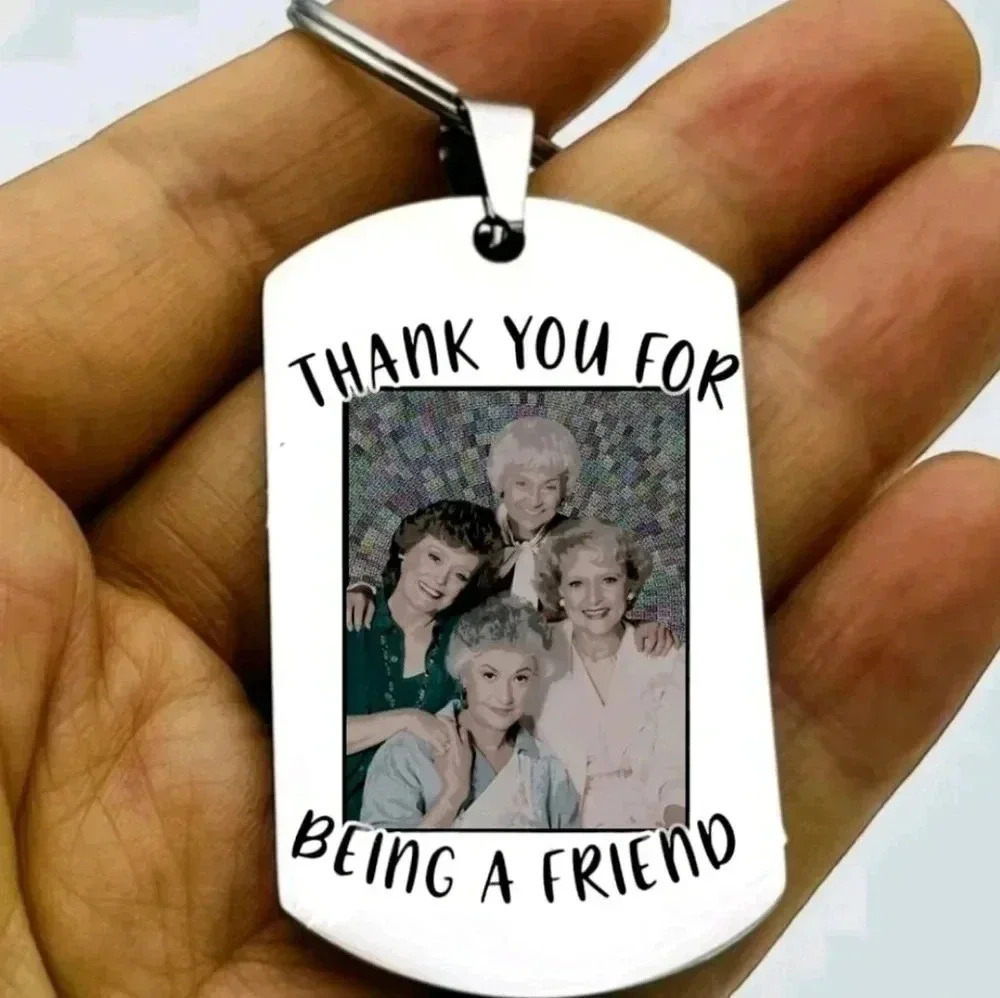 Golden Girls Betty White gangster party hot keychian